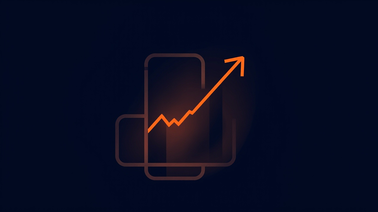 Mobile trading app illustration